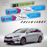 TeamCar Ștergătoare Kia Ceed III SW CD 2018-prezent | Set Față și Spate Flat Premium - TeamCar® (TC-C3SW-654030FLP)