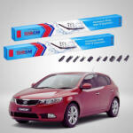 TeamCar Ștergătoare Kia Cerato II TD Hatchback 2010-2014 | Set Față Flat Premium - TeamCar® (TC-CERATOIIHB-65FLP)