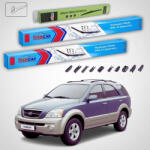 TeamCar Ștergătoare Kia Sorento I JC SUV 2002-2009 | Set Față și Spate Flat Premium - TeamCar® (TC-SORENTOI-604535FP)