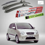 TeamCar Ștergătoare Kia Picanto I BA Hatchback 2004-2011 | Set Față și Spate Flat - TeamCar® (TC-PICANTOI-554030FL)
