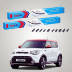 TeamCar Ștergătoare Kia Soul II PS Hatchback 2014-2018 | Set Față Flat Premium - TeamCar® (TC-SOULII-6050FLP)