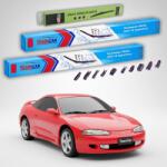 TeamCar Ștergătoare Mitsubishi Eclipse II (D31A, D32A) 1995-1999 | Set Față și Spate Flat Premium - TeamCar® (TC-ECLIPS2FSFP)
