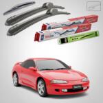 TeamCar Ștergătoare Mitsubishi Eclipse II (D31A, D32A) 1995-1999 | Set Față și Spate Flat - TeamCar® (TC-ECLIPS2FS-FL)