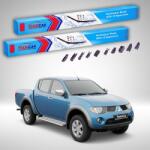 TeamCar Stergatoare Mitsubishi L200 Pick-up Gen IV (KB_T/KA_T) 2005-2009 | Set Fata Flat Premium 530+480mm - TeamCar (TC-L200G4530FLP)