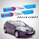 TeamCar Ștergătoare Renault Megane II Grandtour Break 2006-2009 | Set Față Flat Premium - TeamCar® (TC-MEGA2B2-6045FLP)