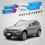 TeamCar Ștergătoare BMW X3 (E83) 2004-2010 | Set Față Flat Premium - TeamCar® (TC-X3E83-5550FLP)