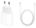 Apple Incarcator Fast Charge Apple 18W iPhone 12 Mini / 12 / 12 Pro / 12 Pro Max si Cablu de date Fast Charge USB-C-Lightning 1m - quandes - 105,00 RON