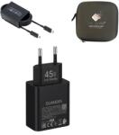 quandes Kit Incarcator retea USB-C 45W GaN T4510, QUANDES®, super Fast Charger, Compatibil cu Galaxy S26 / S26, ultra, Cablu de date Tip C- C, 5A, 1.8m, Geanta portabila de depozitare