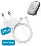 quandes Incarcator Type C, Fast charge 20W compatibil cu iPhone 17/16/15/Pro/Pro Max/Plus/iPad cablu de date type C, Alb. QUANDES® Geanta depozitare