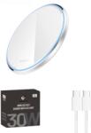 quandes Incarcator Wireless super Fast Charging 30W, Pad QI, QUANDES® compatibil cu iPhone 17, 16, 15, 14, 13, 12, Samsung s23, s22, s21, s20, Alb