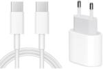 Apple Kit de incarcare rapida, Apple, USB-C, 20W si cablu USB-CC, compatibil cu iPhone 15, 15pro, 15promax, iPad Pro 2019