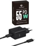 quandes Set Incarcator super Fast Charge 55W GaN, PD usb C, pentru Samsung galaxy Zfold 7, universal, 1 Cablu de date 1.8m USB-C - C 5A