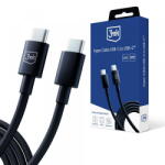 3mk Protection 5903108541220, 100 W, USB-C, 1.2 m, Negru (cab/in/us/3mk/hy/10/12/ne)