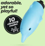 Crushious Mini vibrátor Crushious - Dolphin, kék
