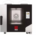 Tecnoeka Millennial Touch Screen Gastro kombipároló, 5 db GN 1/1 edény, gázüzemű mosórendszerrel
