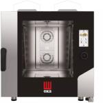 Tecnoeka Millennial Touch Screen Bakery légkeveréses sütő, 6 db 600 × 400 mm-es tepsihez, gázüzemű, mosórendszerrel