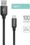 ColorWay Cablu Date, USB la Type-C, 2.1A, 1m - ColorWay (CW-CBUC003-BK) - Black (KF2347570)