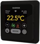 MAGNUM MRC-2 Smart WiFi érintőképernyős termosztát szoba- és padlóhőmérséklet érzékelővel elektromos padlófűtéshez (16A / fekete) (410808250MRC2B)