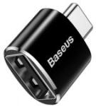 Baseus Mini USB-A anya to USB-C apa OTG adapter, Fekete CATOTG-01