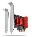 AXAGON PCES-SA6 PCIe I/O Bővítőkártya - 6x SATA 6G PCES-SA6