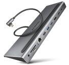 AXAGON HMC-4KX3 11in1 USB-C Dokkoló és Hub HMC-4KX3