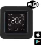 Falcon U-HEAT WiFi Control Touch szobatermosztát padlóhőmérséklet érzékelővel - elektromos padlófűtéshez (fekete) (411010500C16B)