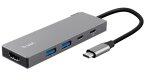 Trust Dalyx 5-in-1 USB-C Multiport Adapter - Szürke 26062