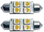 Maxspeed , IZZÓ 12V SMD 4 LEDES 39MM SOFFITA SV8.5 FEHÉR (56LED2203)