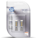 m-tech , T10, LED izzó, fehér, 16xSMD, LED, 12V, Pár (72LB077W)