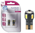 m-tech , LB804WW T10 Led Izzó, Meleg Fehér, 12V W5W (72LB804WW)