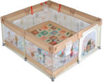 Moni GAMEZONE járóka összecsukható szőnyeggel, 60 labdával 120x120 BÉZS