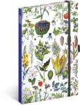 Presco Keménytáblás notesz krémszínű lapokkal, pontozott, leszorító gumiszalaggal Herbs 130x210mm, Presco (5416-HS) - web24