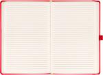 Presco Klasszikus notesz Taggia borítással Red, vonalas, 13x21cm, Presco (A-33213)
