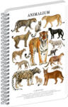 Presco Jegyzetfüzet ikerspirálos Animalium - Felines, négyzethálós, 14, 8x21cm A5, Presco (A-37266)