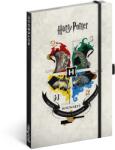 Presco Keménytáblás notesz krémszínű lapokkal, vonalas, leszorító gumiszalaggal Harry Potter 130x210mm, Presco (5416-HP) - web24