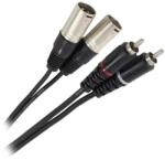  Cablu audio Plugger, 2 RCA tata la 2 XLR tata, 3 metri, 2RCATata2XLRTata (2RCATata2XLRTata)