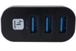 TECHLY Hub USB Techly Mini Rotating IUSB3-HUB3-ROTB, 3x USB-A, Black (IUSB3-HUB3-ROTB)