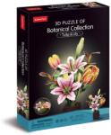 CubicFun Puzzle 3D Cubic Fun din 103 de piese - Buchet de crini și lalele (P871h)