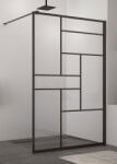 Aquatrend BR-7008E Walk-in fekete zuhanyfal 120x200 (tz-121)