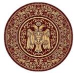 Delta Carpet Covor Bisericesc Rotund, 250 cm x 250 cm, Rosu, Model Lotos (LOTUS-15032-210-O-2525) Covor