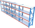 HD Regal FLEX300-Y654 Salgó polcrendszer KOMPLETT 6, 5 m (200 x 60 cm / 4 polc)