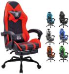 play haha Gaming Szék Forgószék Irodai Számítógépes Ergonomikus Verseny Bőr PC Gamer Szék Lábtartóval - Piros