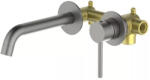 AREZZO design Astro egykaros fali mosdó csaptelep, gun metal AR-90015GM (AR-90015GM)