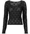 VERO MODA Blúzok VMFLORA LS 2-WAY LACE Fekete EU S