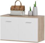  Dulap pantofi Dionne, nuanta sonoma/alb, 80x35x46 cm (UE-HM4363) Garderoba