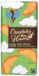 Klingele Chocolade Ciocolata neagra bio 72% cacao cu portocale 100g Chocolates From Heaven (MF48940)
