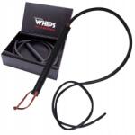 Whips Fekete bőr korbács pajkos Bdsm játékokhoz 135 cm. -whips (58-00014)