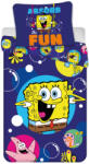  SpongyaBob Fun gyerek, ovis ágyneműhuzat 100×135cm, 40×60 cm (BRM019515) - eking