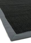 Asiatic szizál szőnyeg sisal black grey - 120 x 180 cm