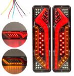  Hátsó Lámpa Kombinált Led Pótkocsi Traktor Utánfutó 12V 24V Szett 2 Db